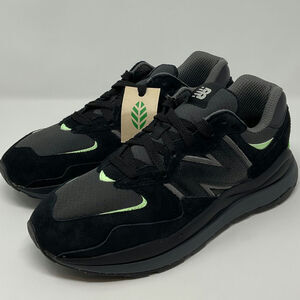 New Balance 57/40 Men's Shoe Size 10 M5740GHC Black Leather Suede Sneakers Green